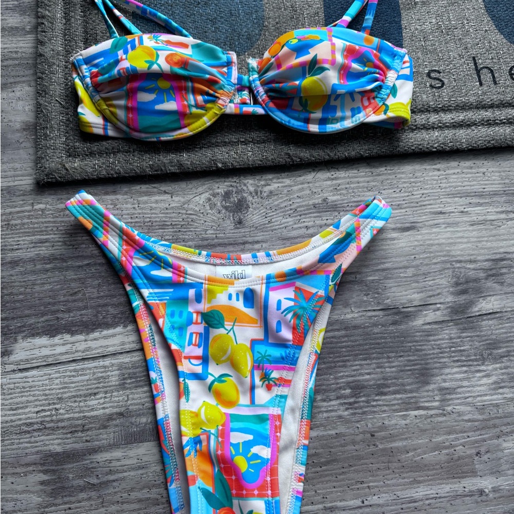 Wild Fable Multicolor Bikini Top